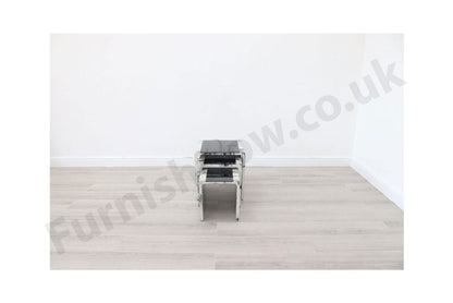 Lille Light Grey Marble Effect Nest Of Tables