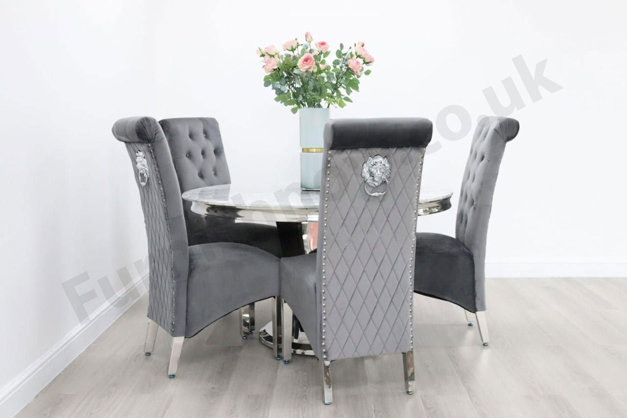 1.3m Round Sorrento & 5 Leon Chairs