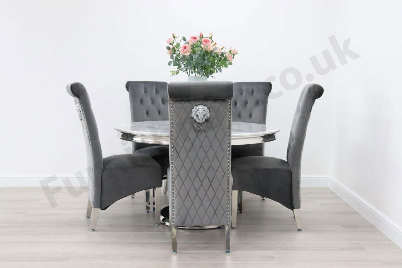 1.3m Round Sorrento & 5 Leon Chairs