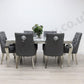 1.8m Rome & 6 Berlin Leather Chairs