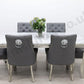 1.8m Rome & 6 Berlin Leather Chairs