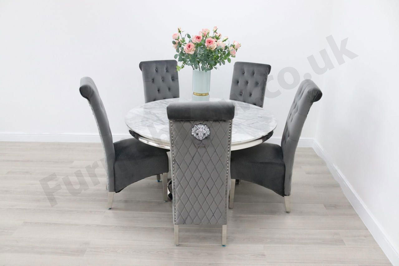 1.3m Round Sorrento & 5 Leon Chairs