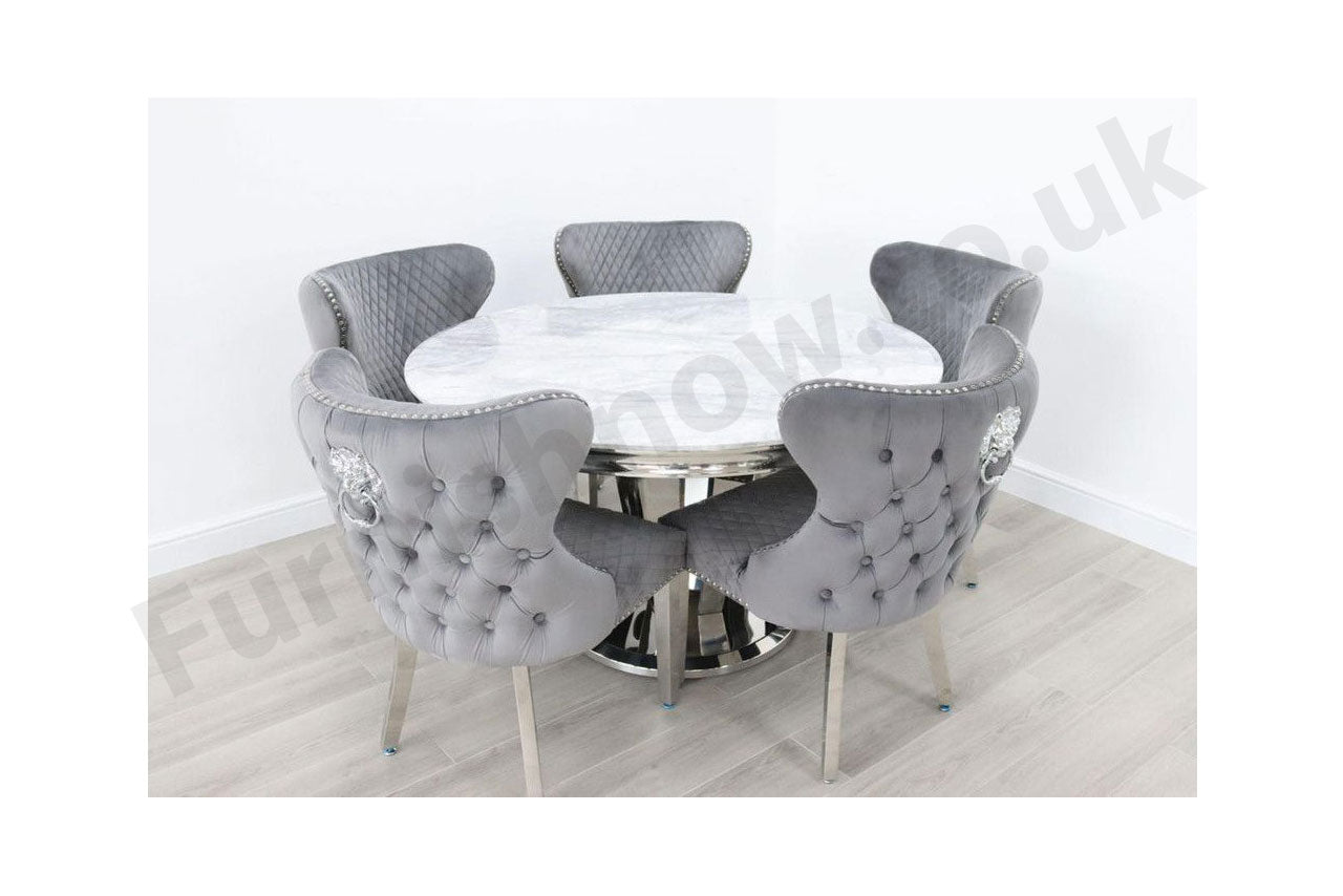 1.3m Round Sorrento & 5 Valencia Chairs