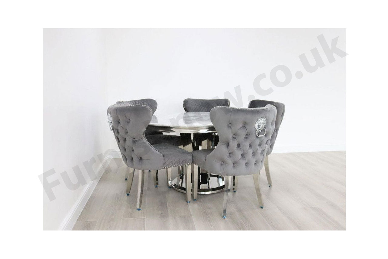 1.3m Round Sorrento & 5 Valencia Chairs