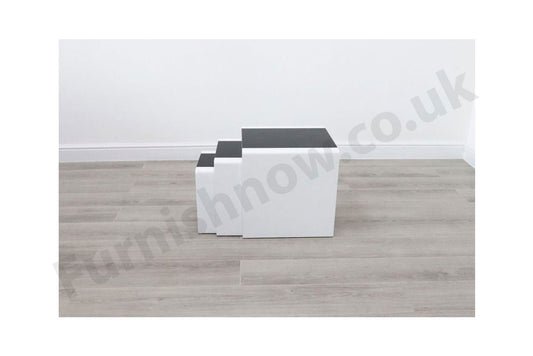 Lille White Marble Effect Nest Of Tables