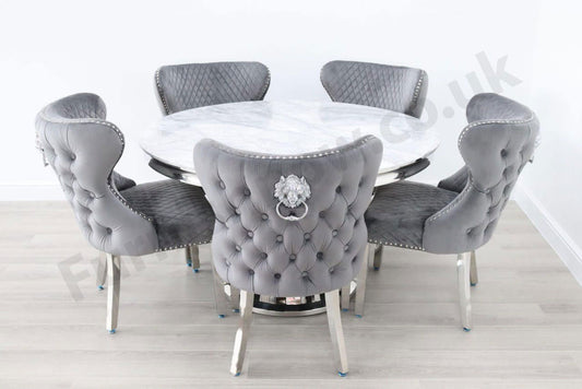 1.3m Round Sorrento & 5 Valencia Chairs