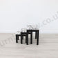 Lyon Black & White Marble Effect Nest of Tables