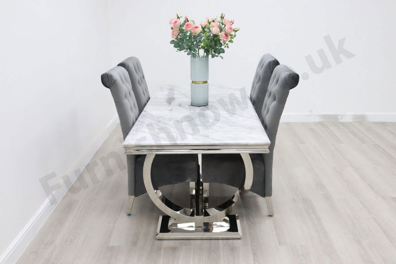 Venice Table & 4 Leon Chairs