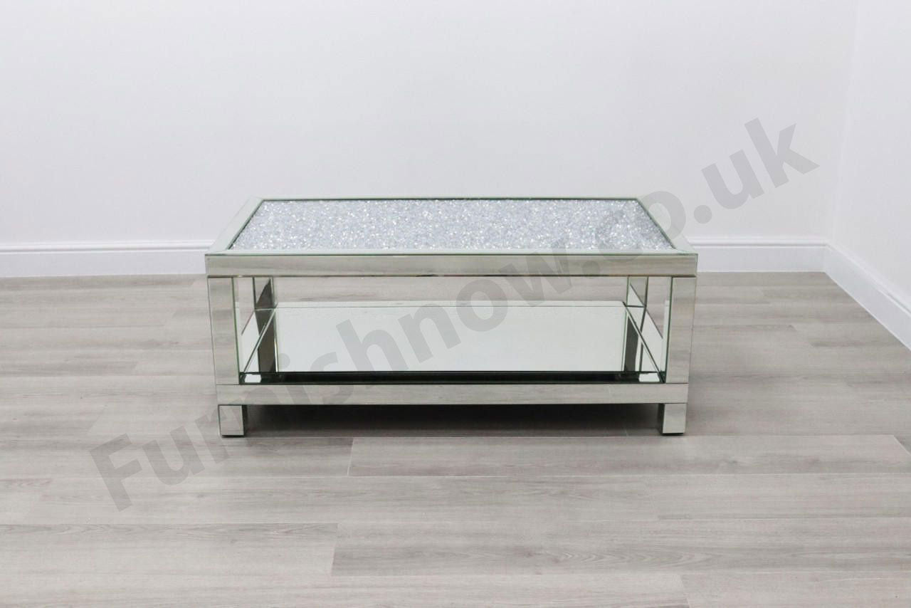 Maisse 2-Tier Crushed Diamond Coffee Table