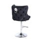 Bentley Bar Stool with Lion Knocker and Quilted Back